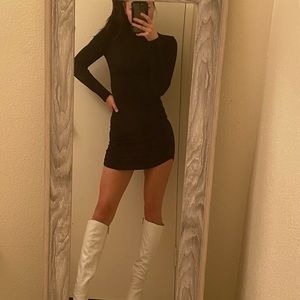 Tight fit black mini dress